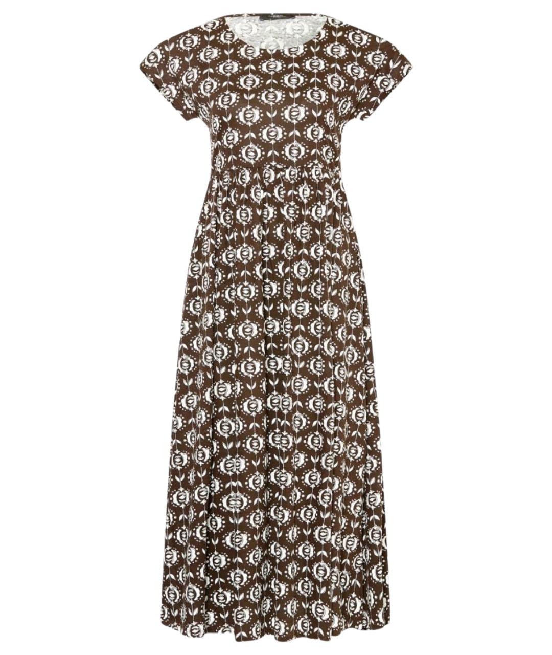 WEEKEND MAX MARA Коричневое хлопковое повседневное платье, фото 1