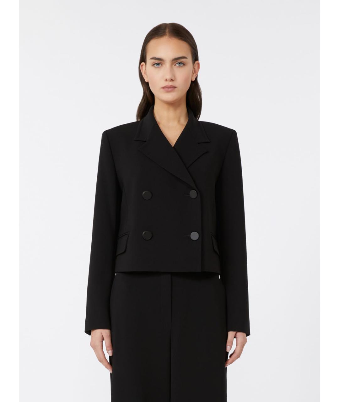 MAX MARA STUDIO Черный ацетатный жакет/пиджак, фото 5