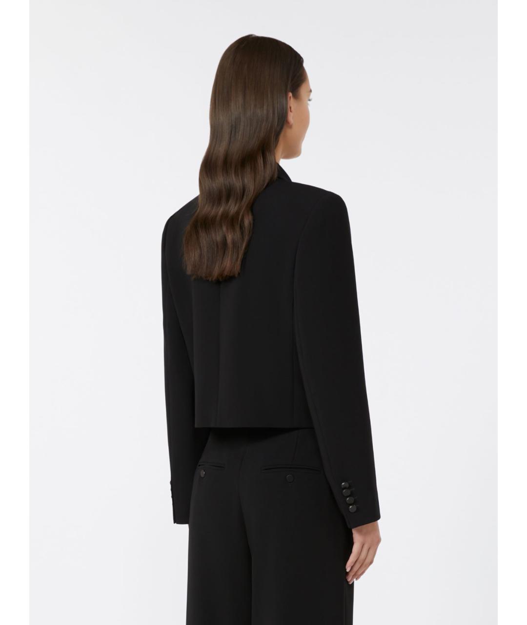 MAX MARA STUDIO Черный ацетатный жакет/пиджак, фото 4