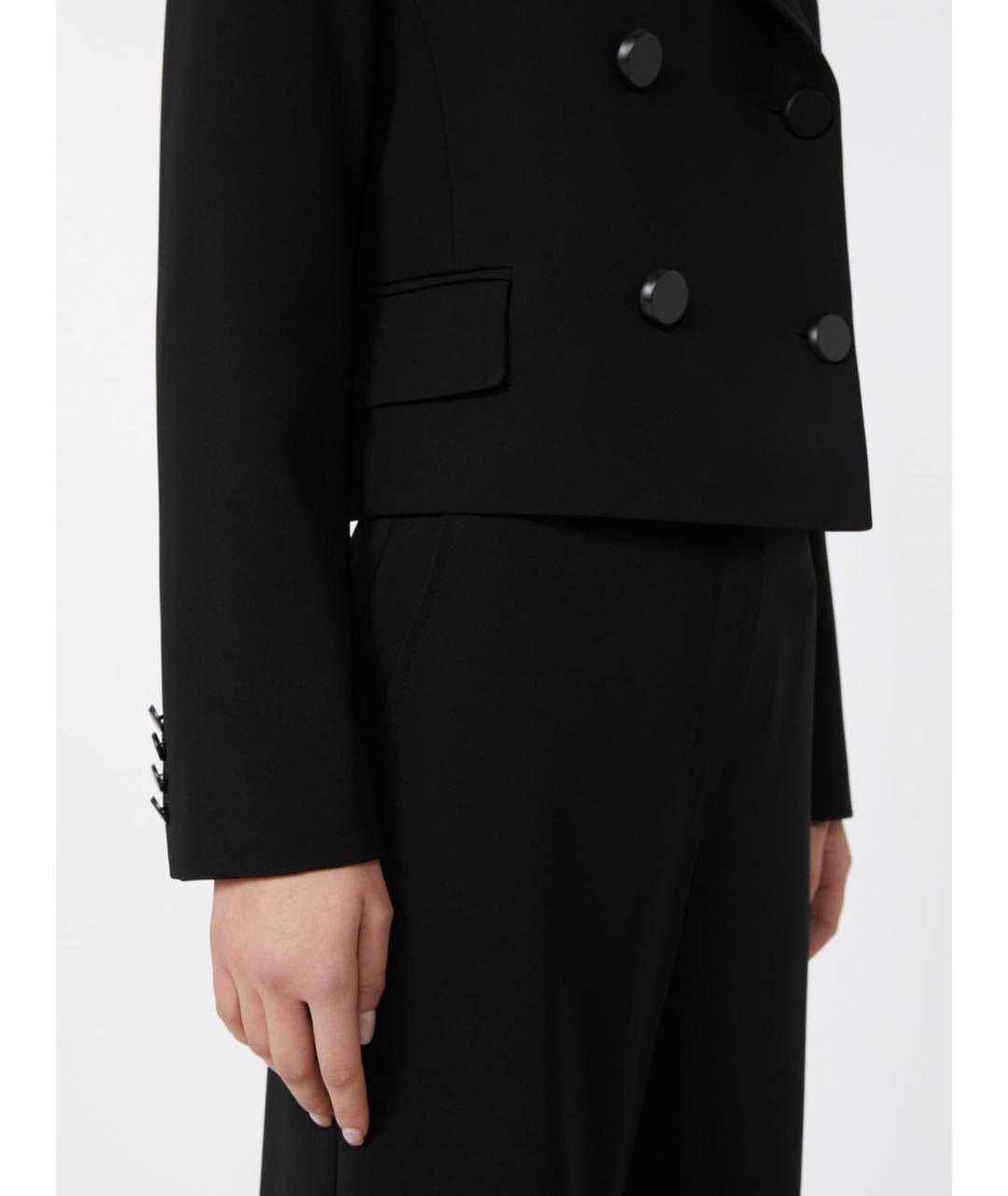 MAX MARA STUDIO Черный ацетатный жакет/пиджак, фото 3