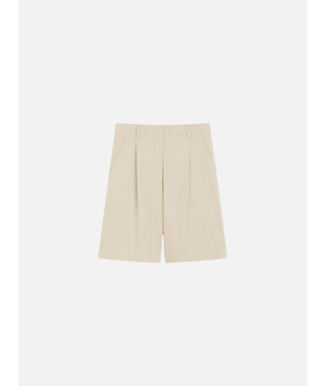 WEEKEND MAX MARA Бежевые хлопковые шорты, фото 5