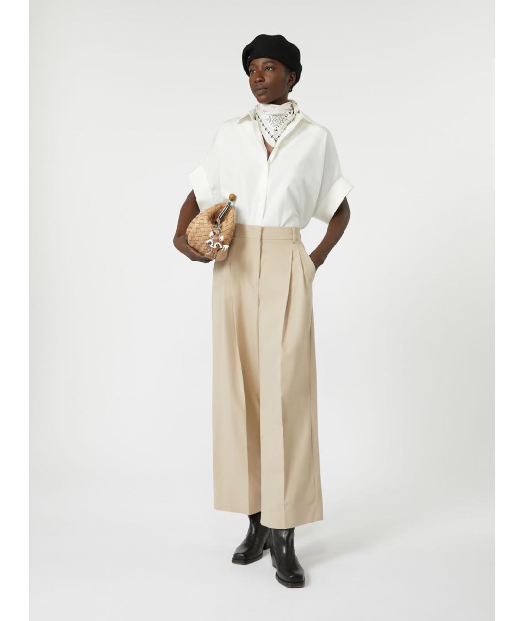 WEEKEND MAX MARA Белая хлопковая рубашка, фото 2