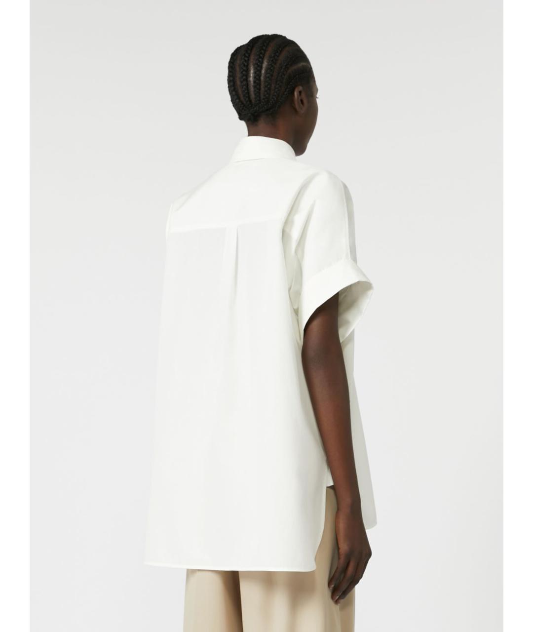 WEEKEND MAX MARA Белая хлопковая рубашка, фото 3