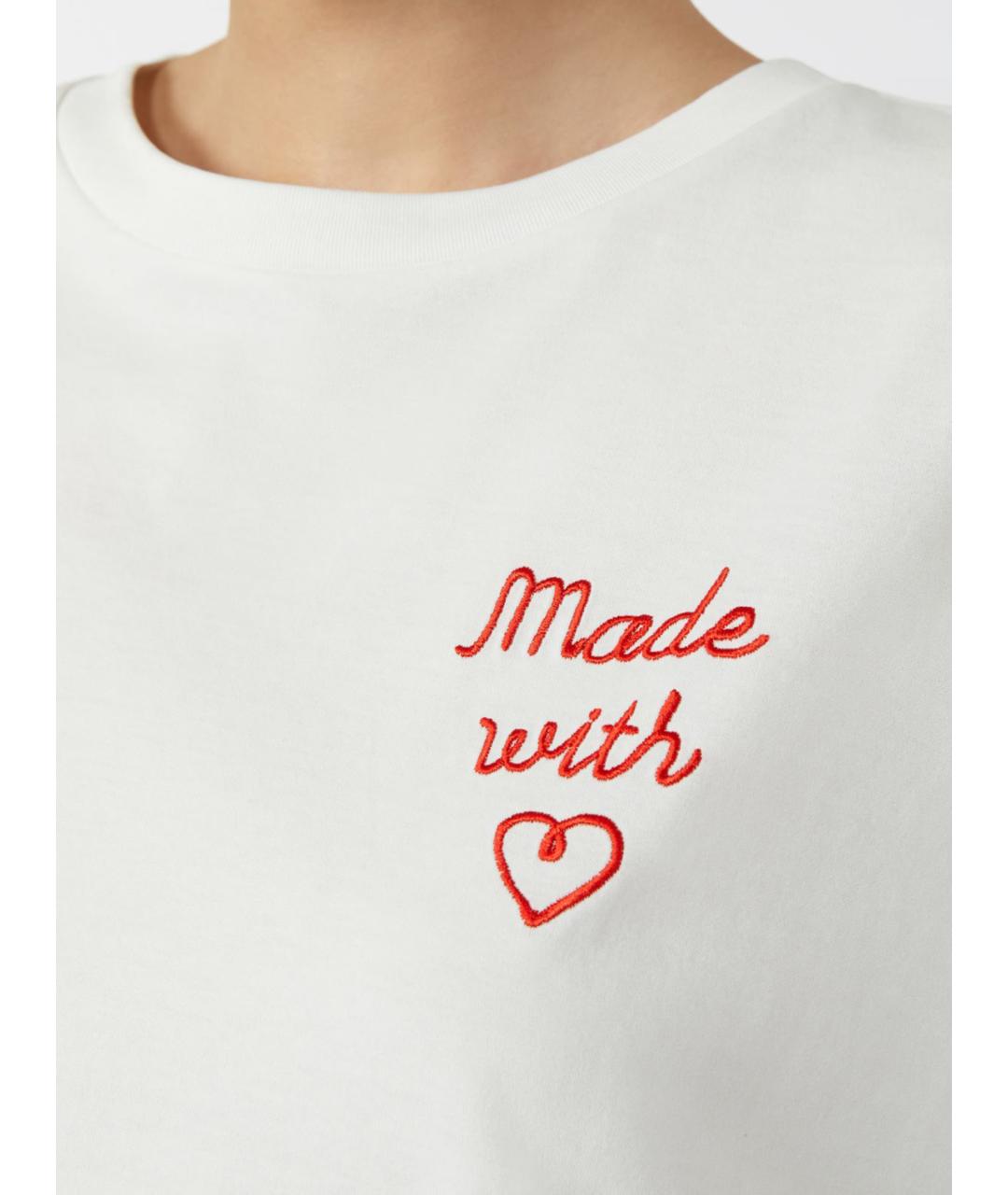 WEEKEND MAX MARA Белая хлопковая футболка, фото 3