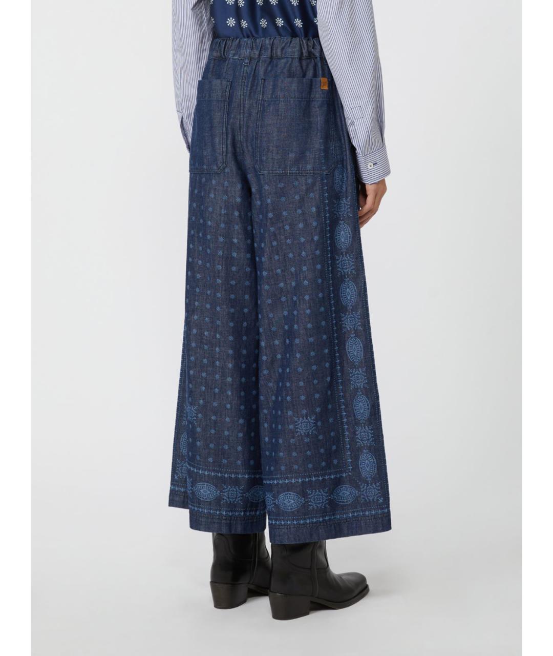 WEEKEND MAX MARA Синие хлопковые прямые джинсы, фото 3