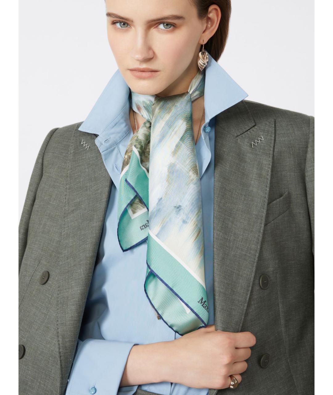 MAX MARA Мульти шелковый шарф, фото 2