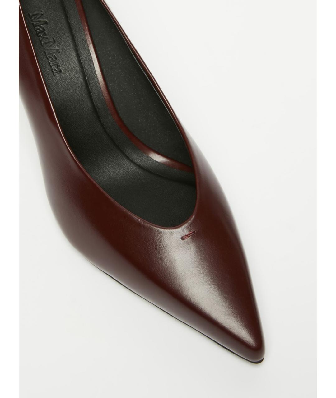 MAX MARA Коралловые кожаные туфли, фото 4