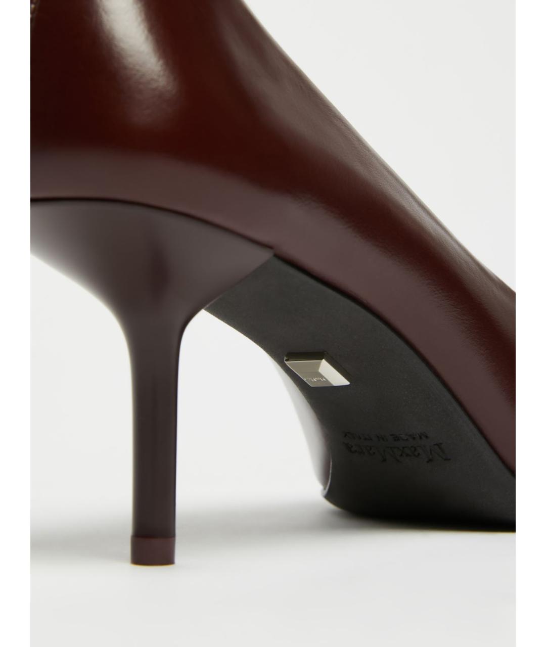 MAX MARA Коралловые кожаные туфли, фото 3