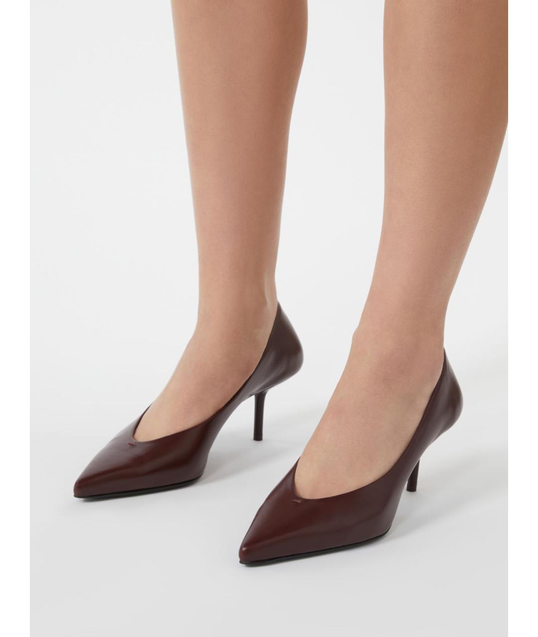 MAX MARA Коралловые кожаные туфли, фото 2