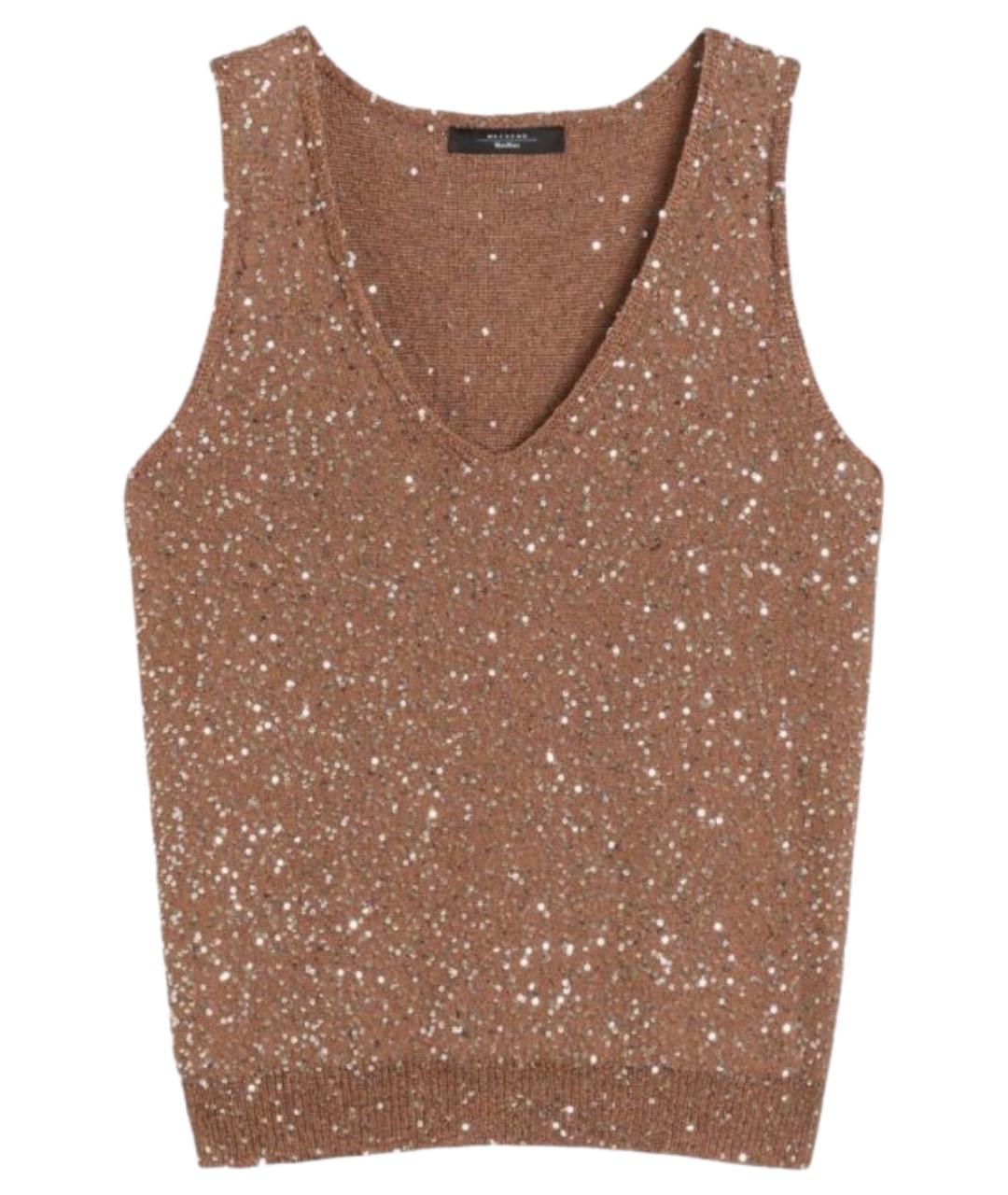 WEEKEND MAX MARA Коричневая полиамидовая жилетка, фото 1