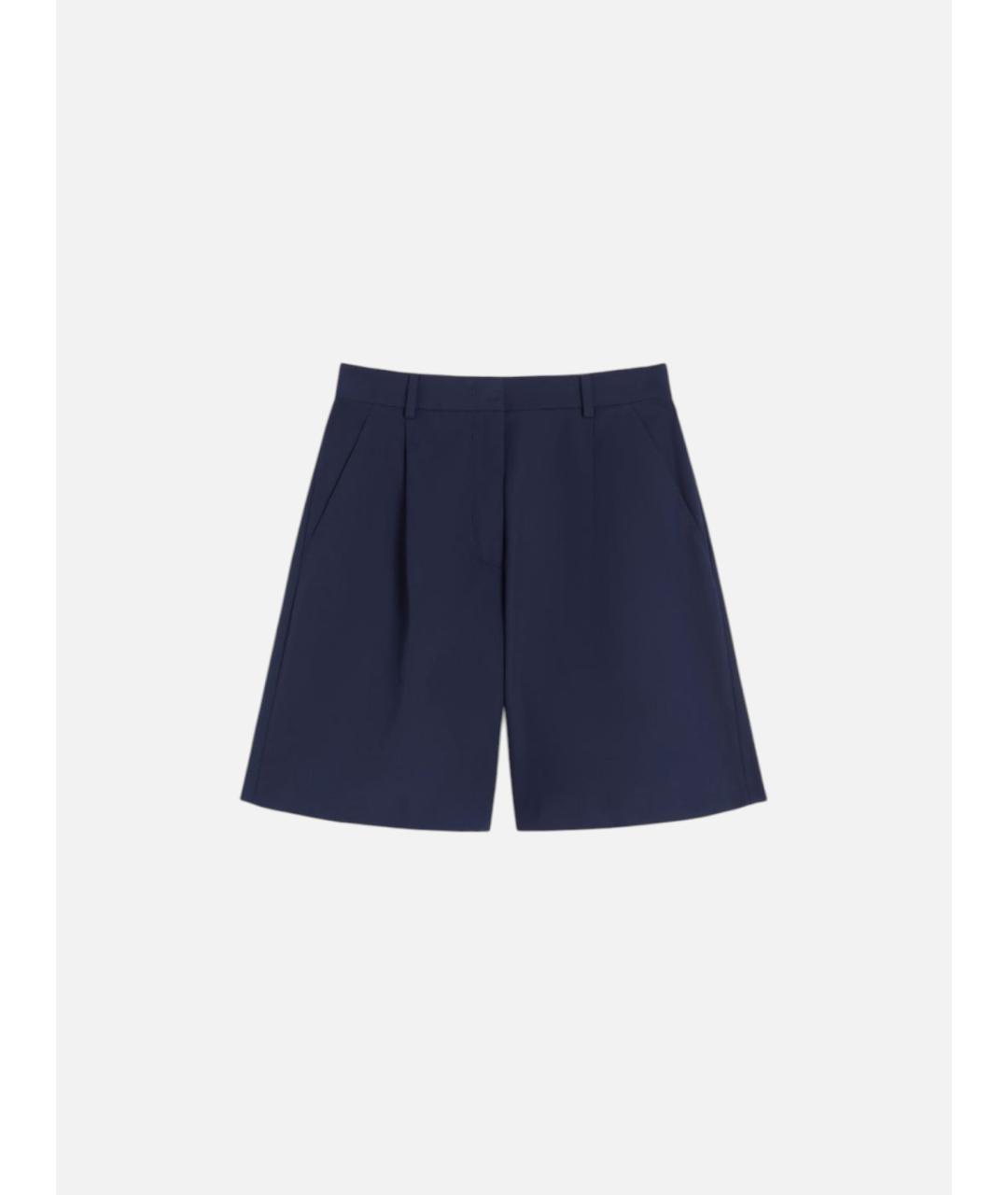 WEEKEND MAX MARA Темно-синие хлопковые шорты, фото 6