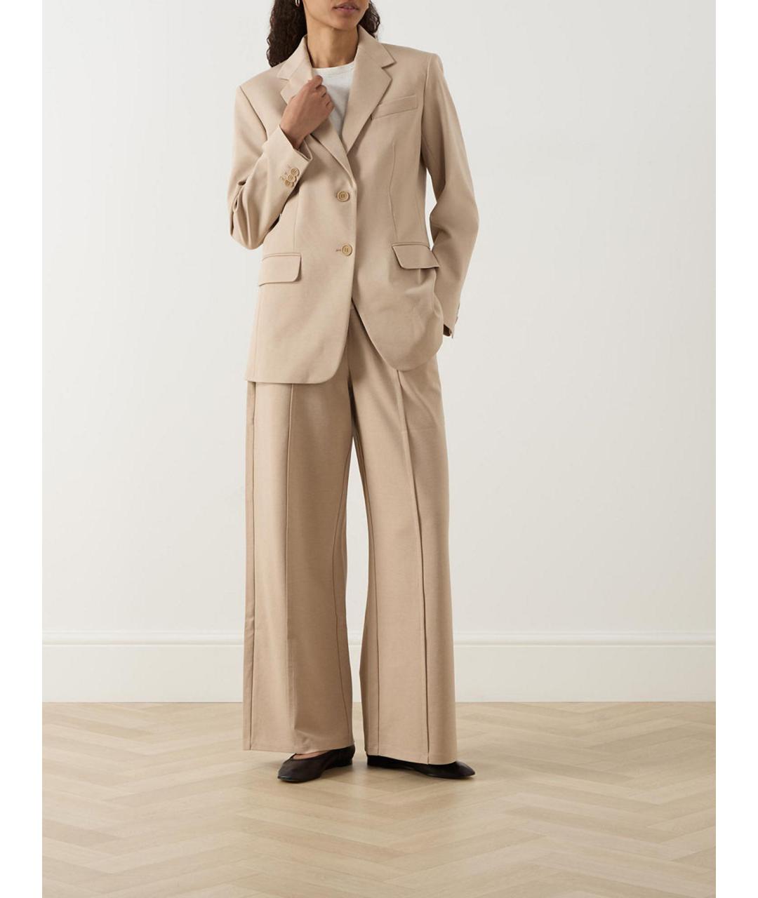 WEEKEND MAX MARA Бежевый хлопковый жакет/пиджак, фото 2