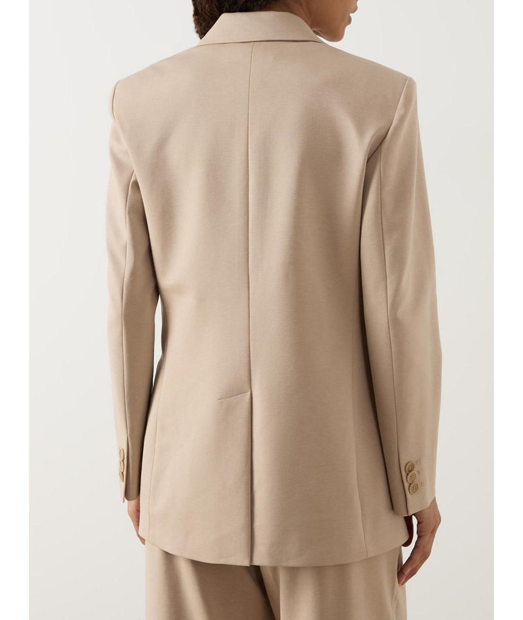 WEEKEND MAX MARA Бежевый хлопковый жакет/пиджак, фото 4