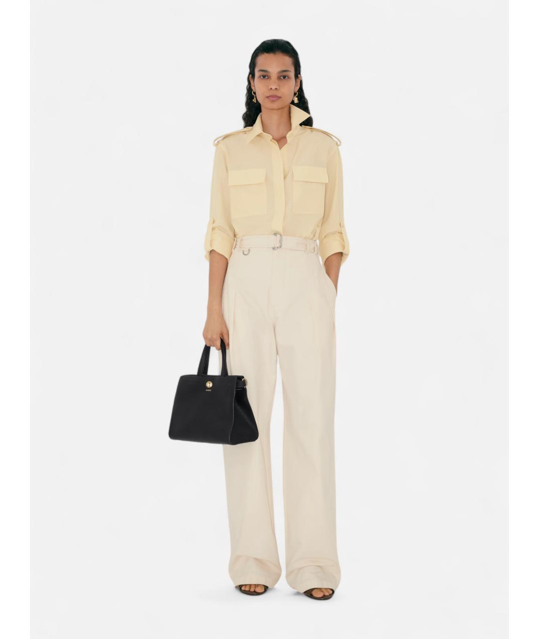 BURBERRY Черная кожаная сумка тоут, фото 2