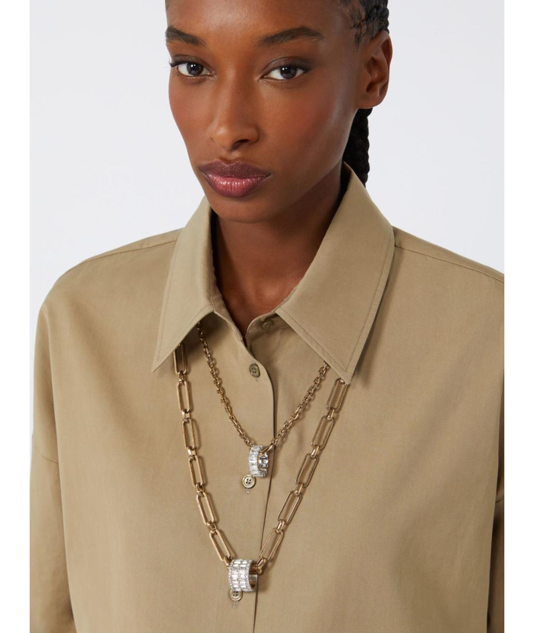 WEEKEND MAX MARA Золотая металлическая подвеска, фото 2