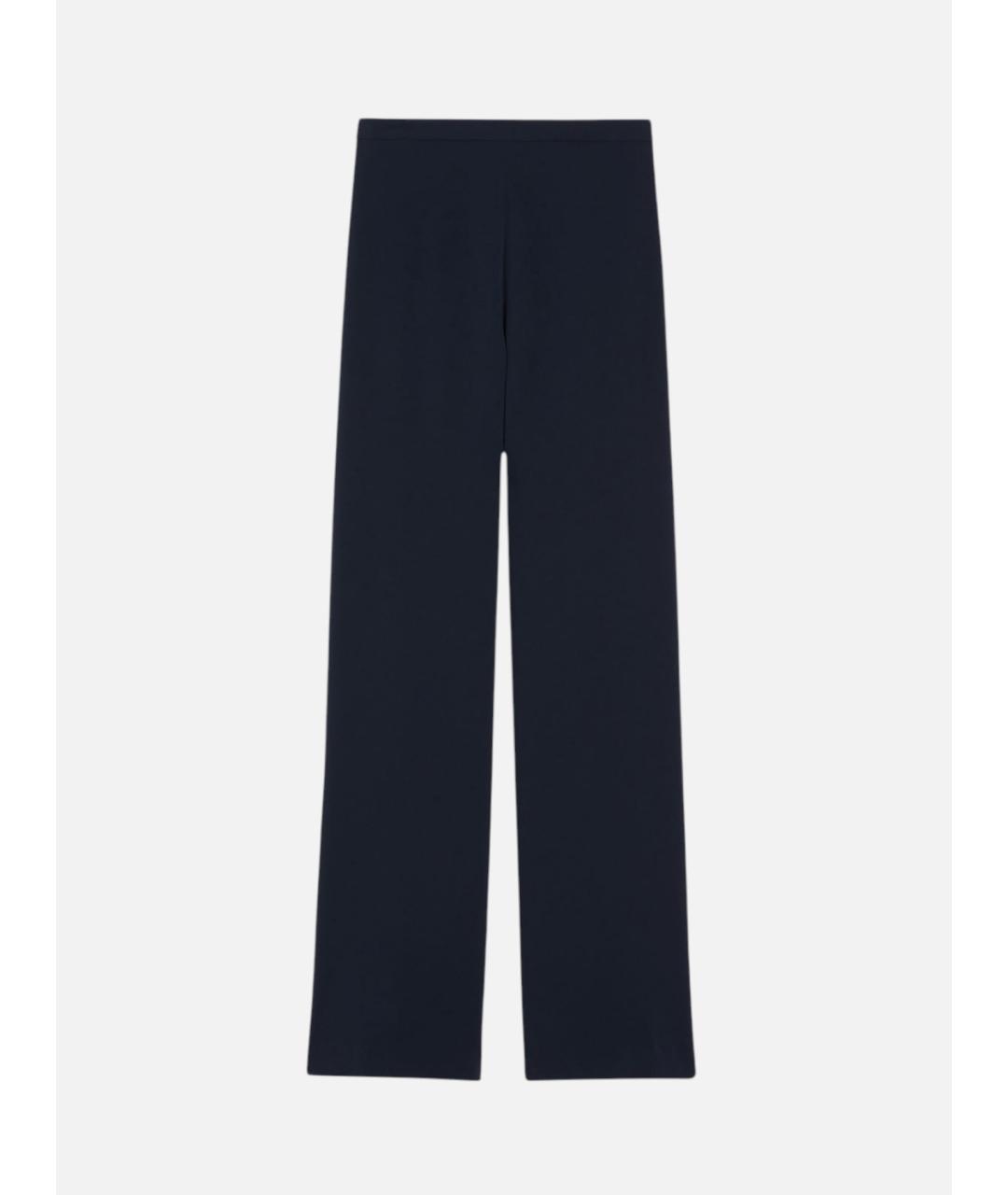 MAX MARA STUDIO Синие ацетатные брюки широкие, фото 5