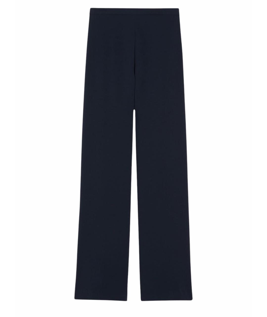 MAX MARA STUDIO Синие ацетатные брюки широкие, фото 1