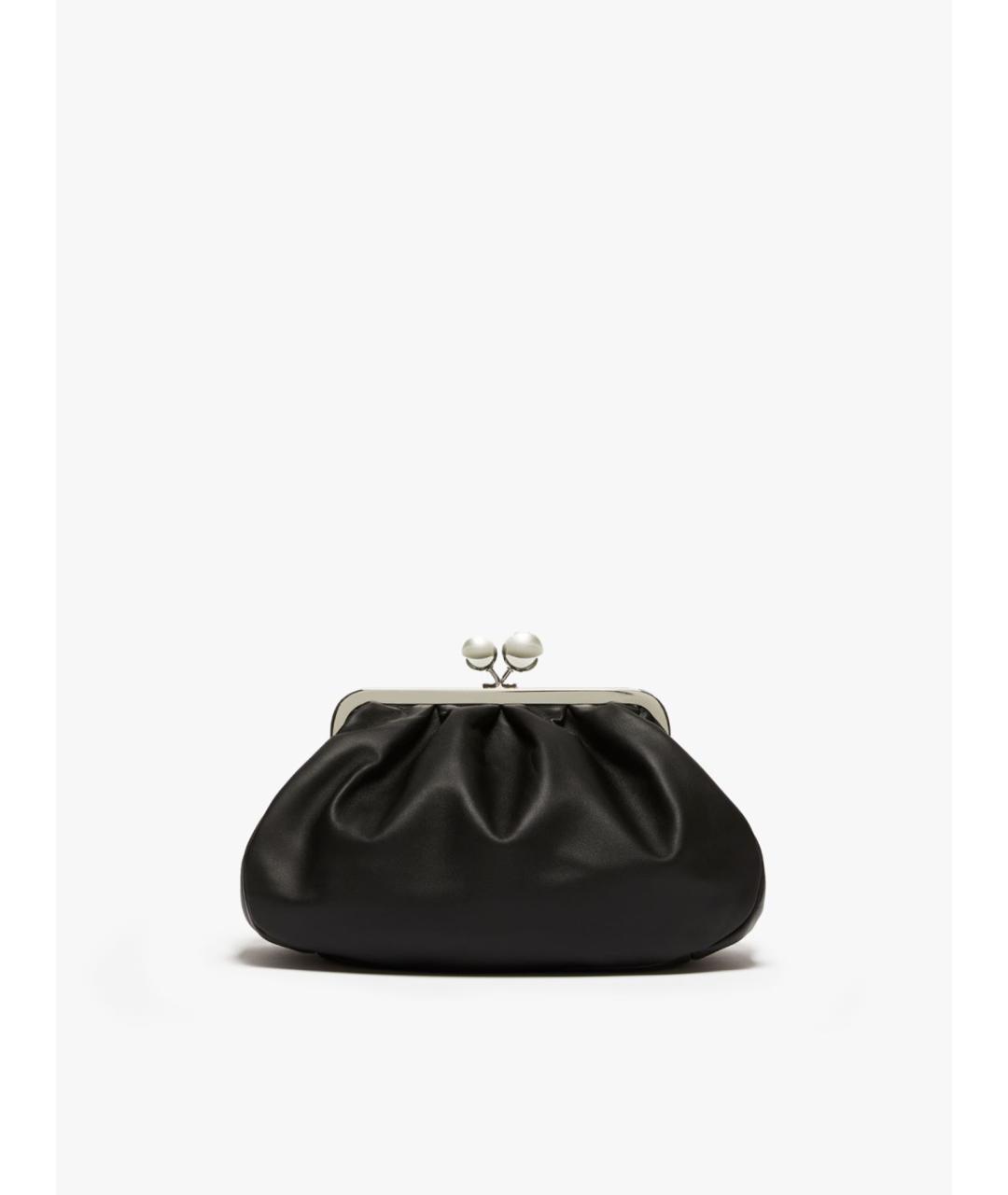 WEEKEND MAX MARA Черная кожаная сумка через плечо, фото 4