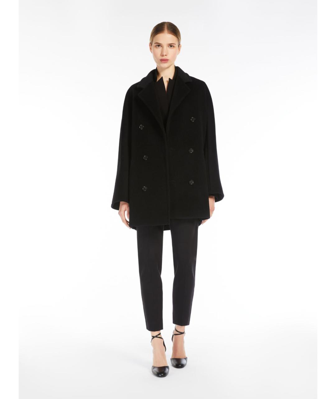 MAX MARA Черное шерстяное пальто, фото 2