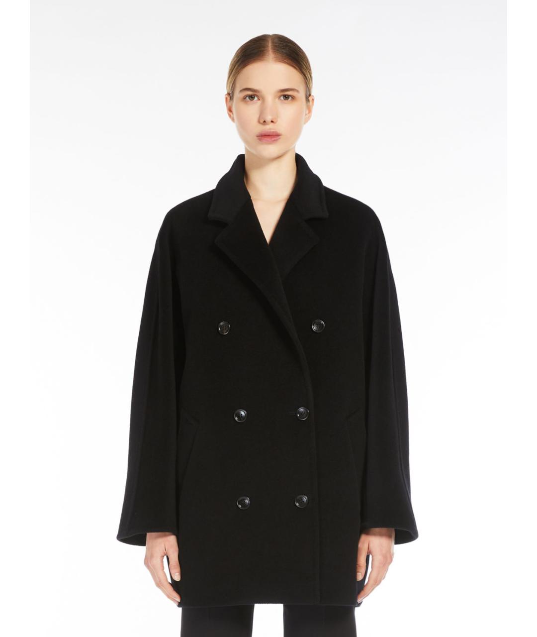 MAX MARA Черное шерстяное пальто, фото 4