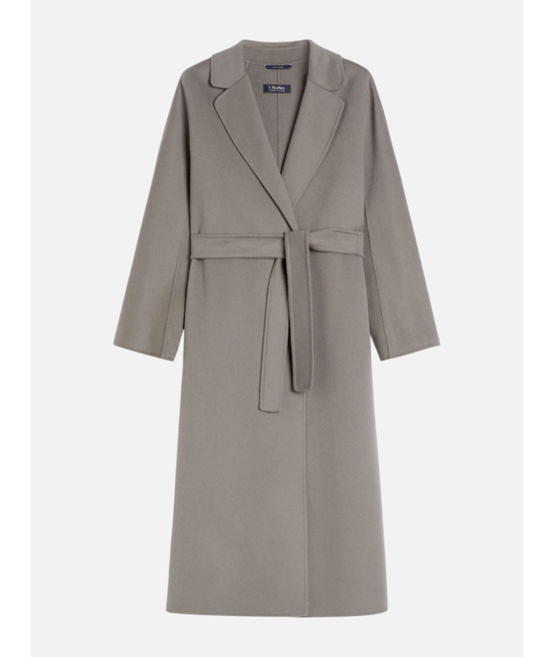'S MAX MARA Серое шерстяное пальто, фото 5