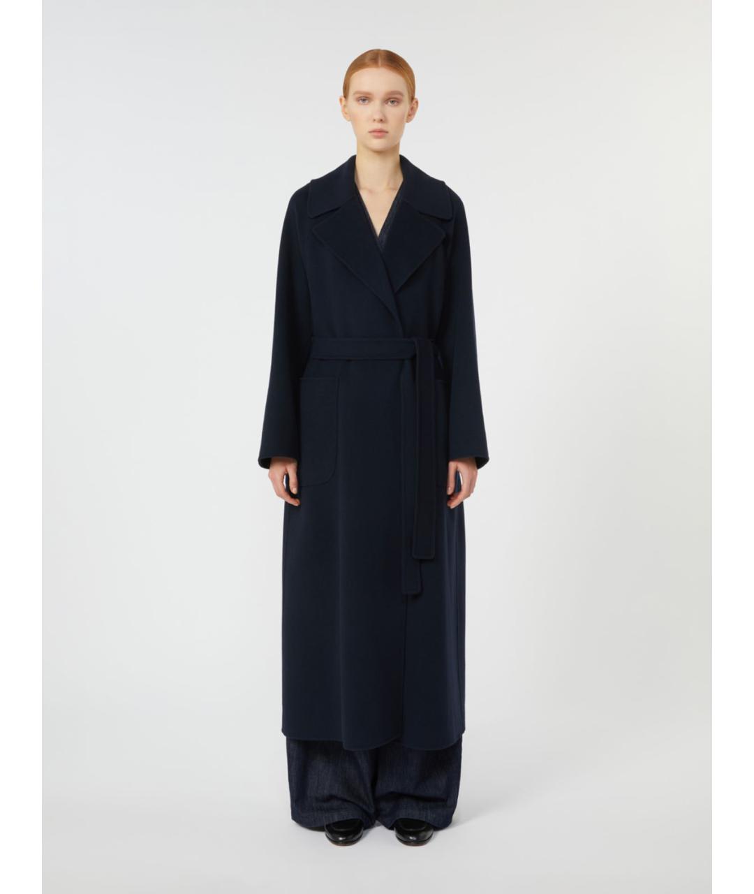 'S MAX MARA Синее шерстяное пальто, фото 4