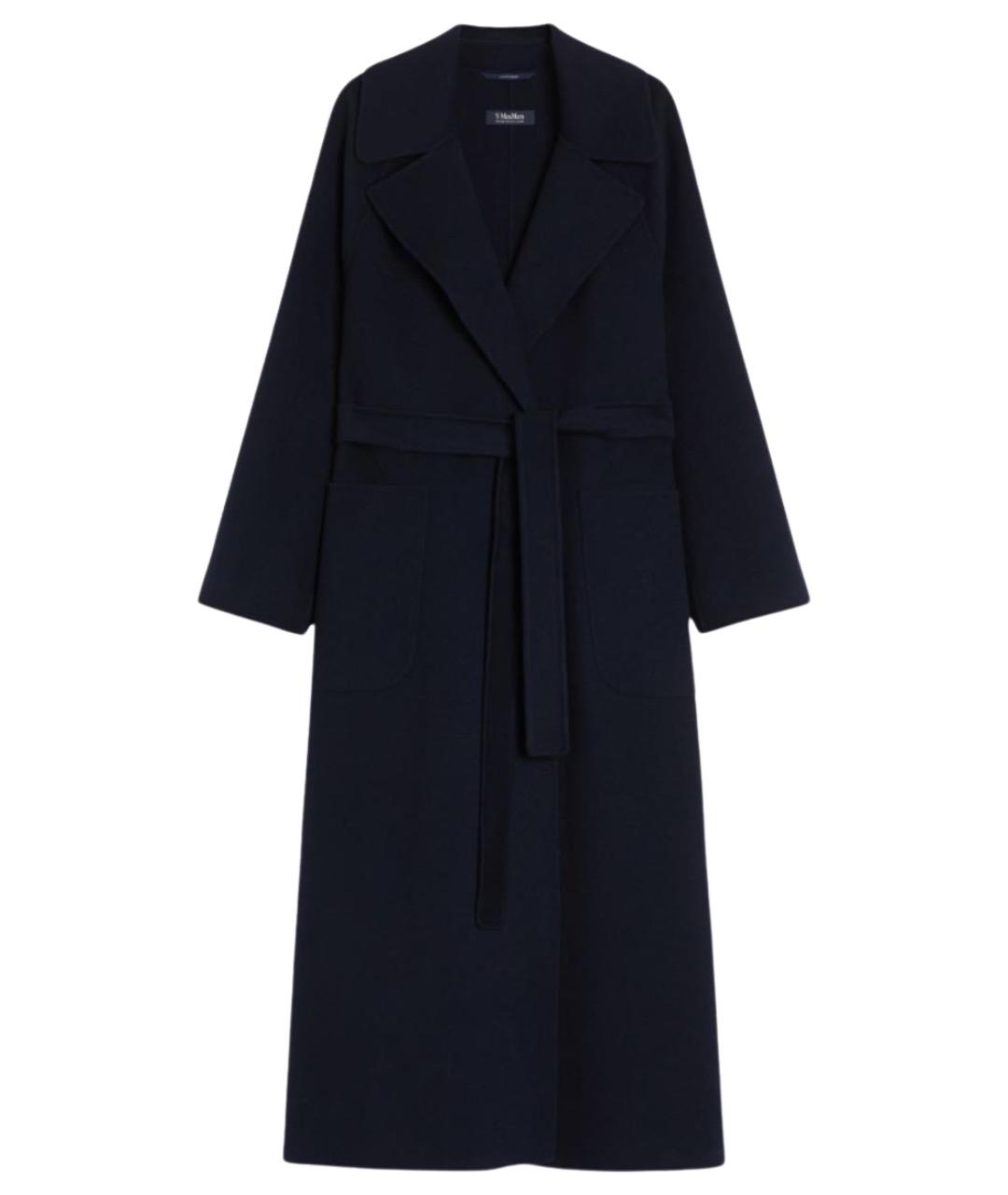 'S MAX MARA Синее шерстяное пальто, фото 1