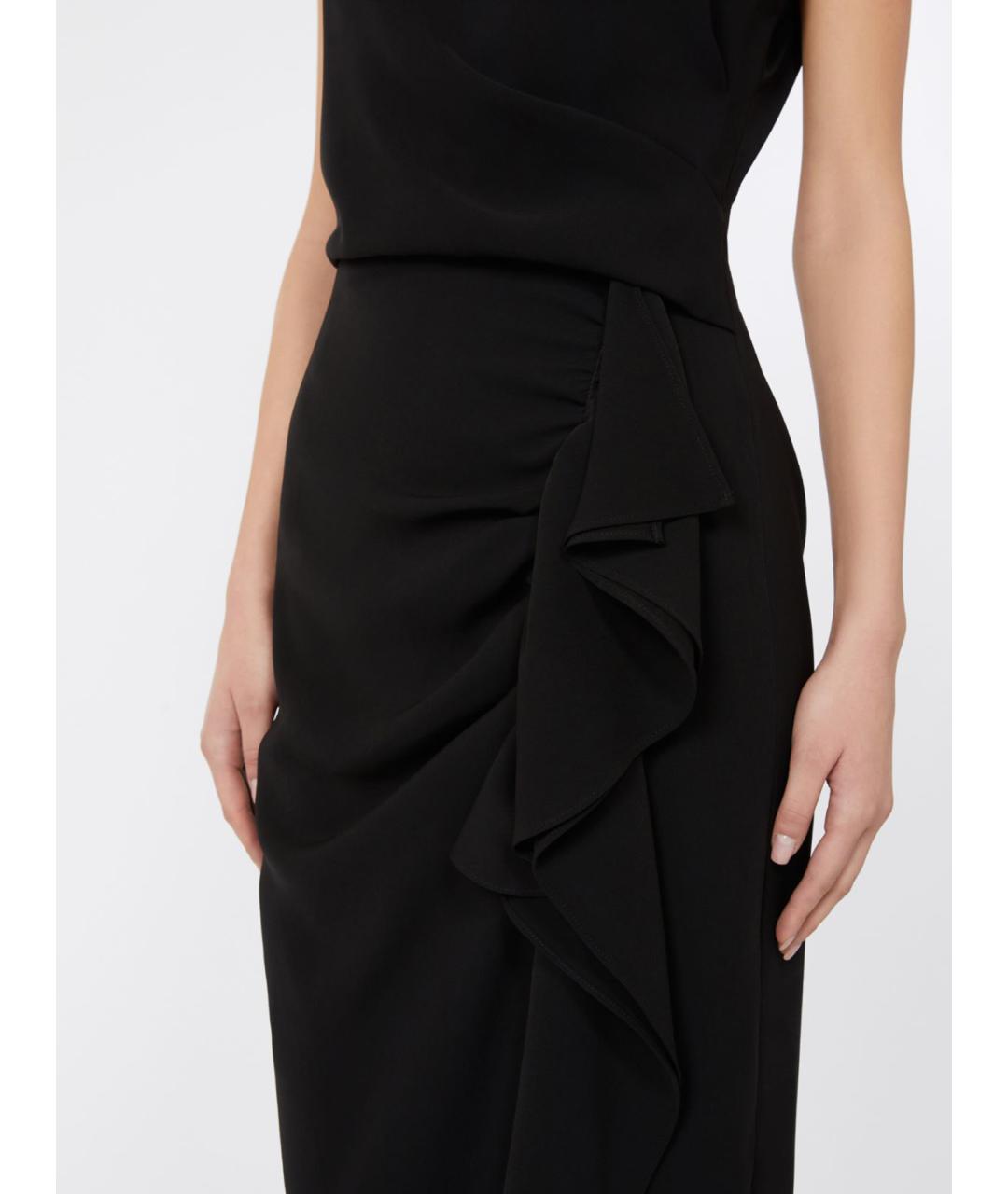 MAX MARA STUDIO Черное ацетатное повседневное платье, фото 3