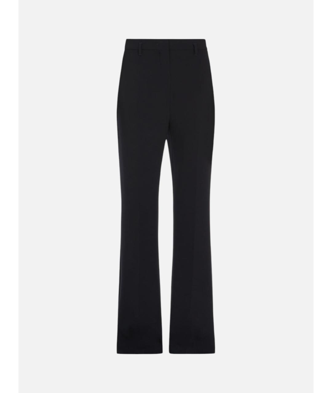 MAX MARA STUDIO Черные ацетатные брюки широкие, фото 5