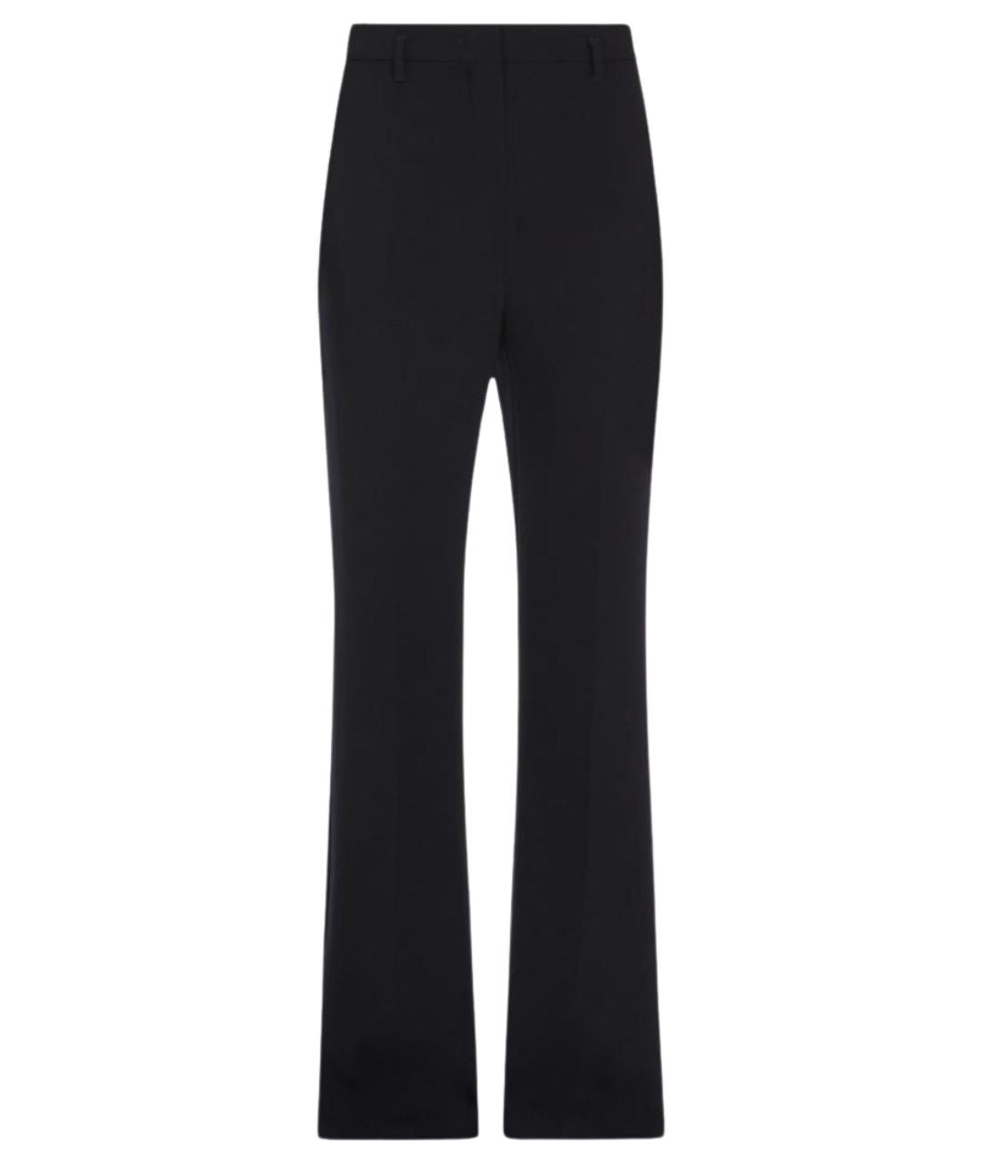 MAX MARA STUDIO Черные ацетатные брюки широкие, фото 1