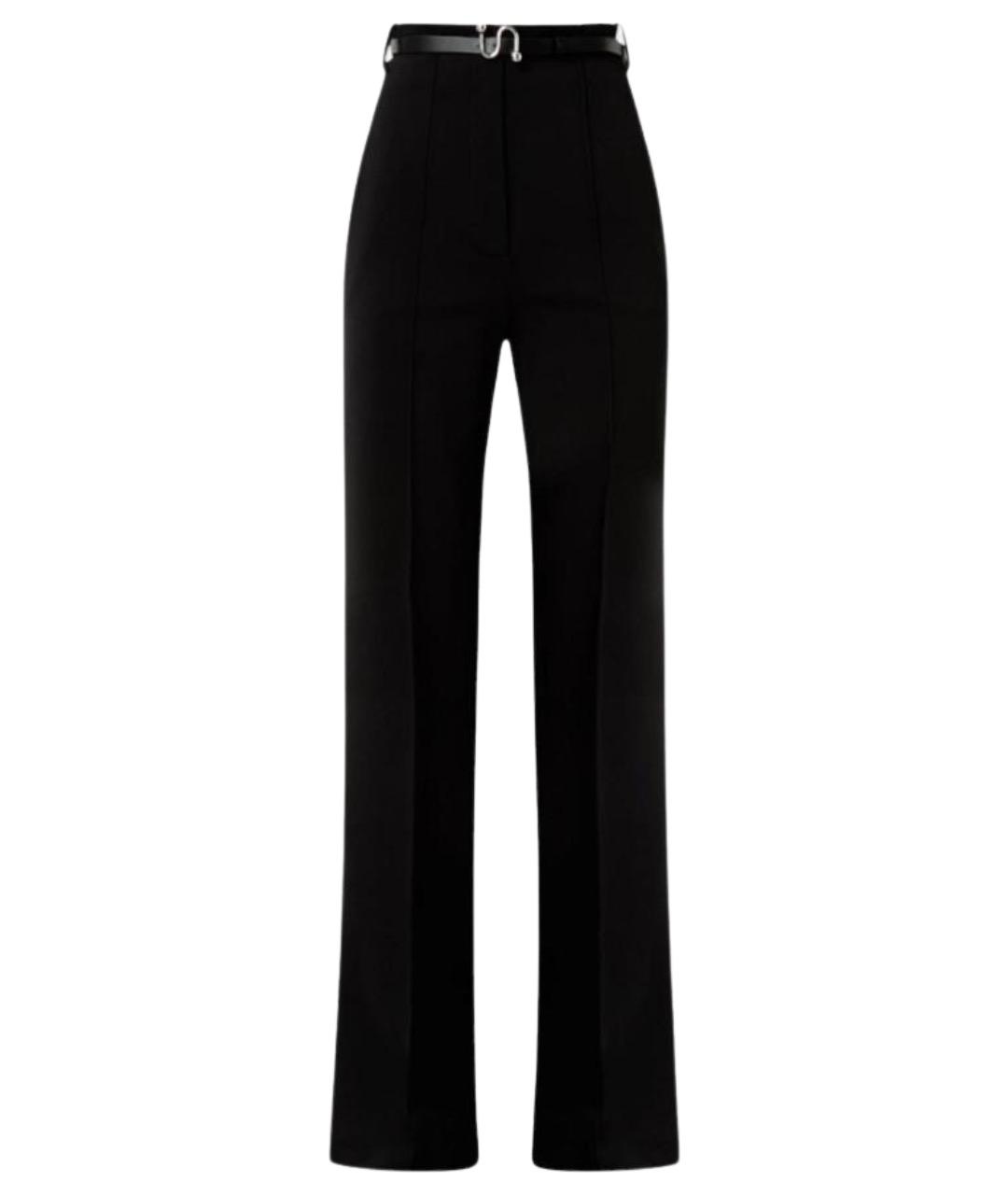 SPORTMAX Черные вискозные прямые брюки, фото 1