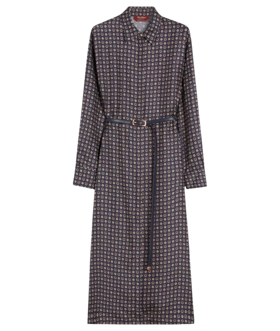 MAX MARA STUDIO Мульти шелковое повседневное платье, фото 1