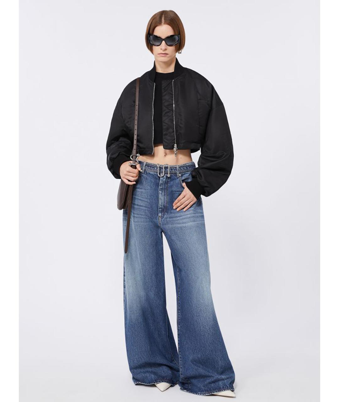 SPORTMAX Синие хлопковые прямые джинсы, фото 2