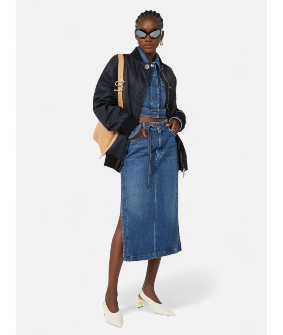 SPORTMAX Синяя полиамидовая куртка, фото 2