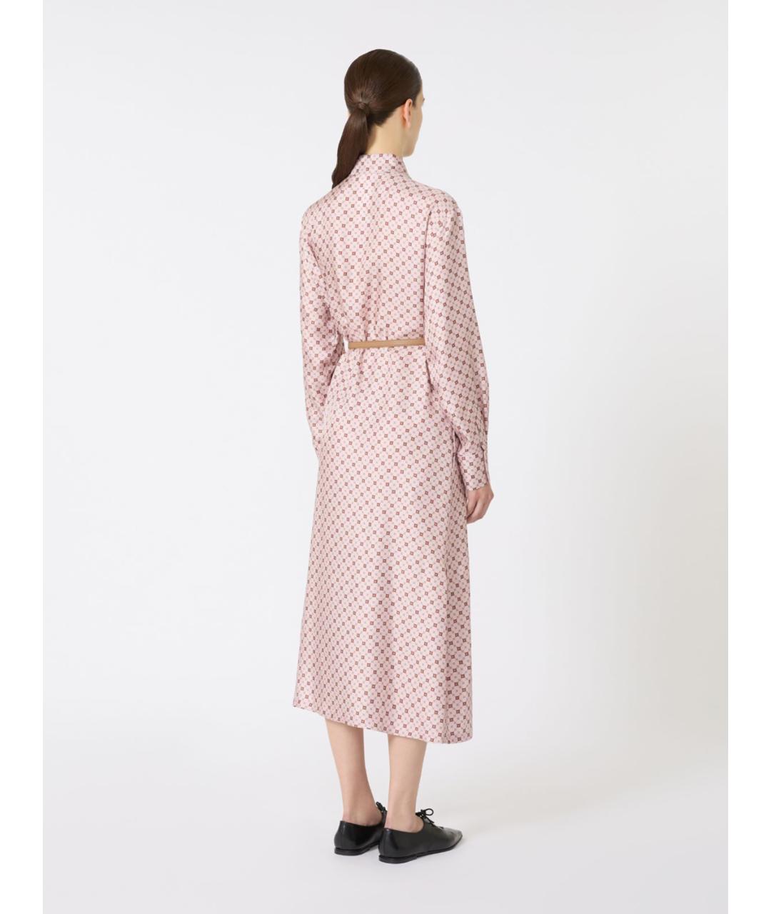 MAX MARA STUDIO Мульти шелковое повседневное платье, фото 4