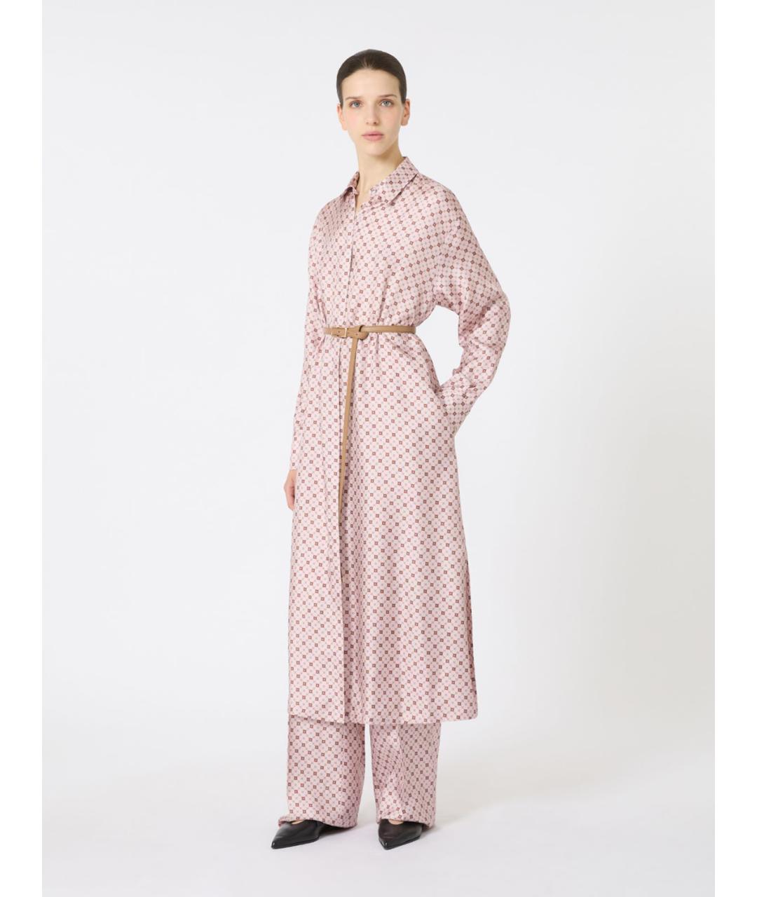 MAX MARA STUDIO Мульти шелковое повседневное платье, фото 2