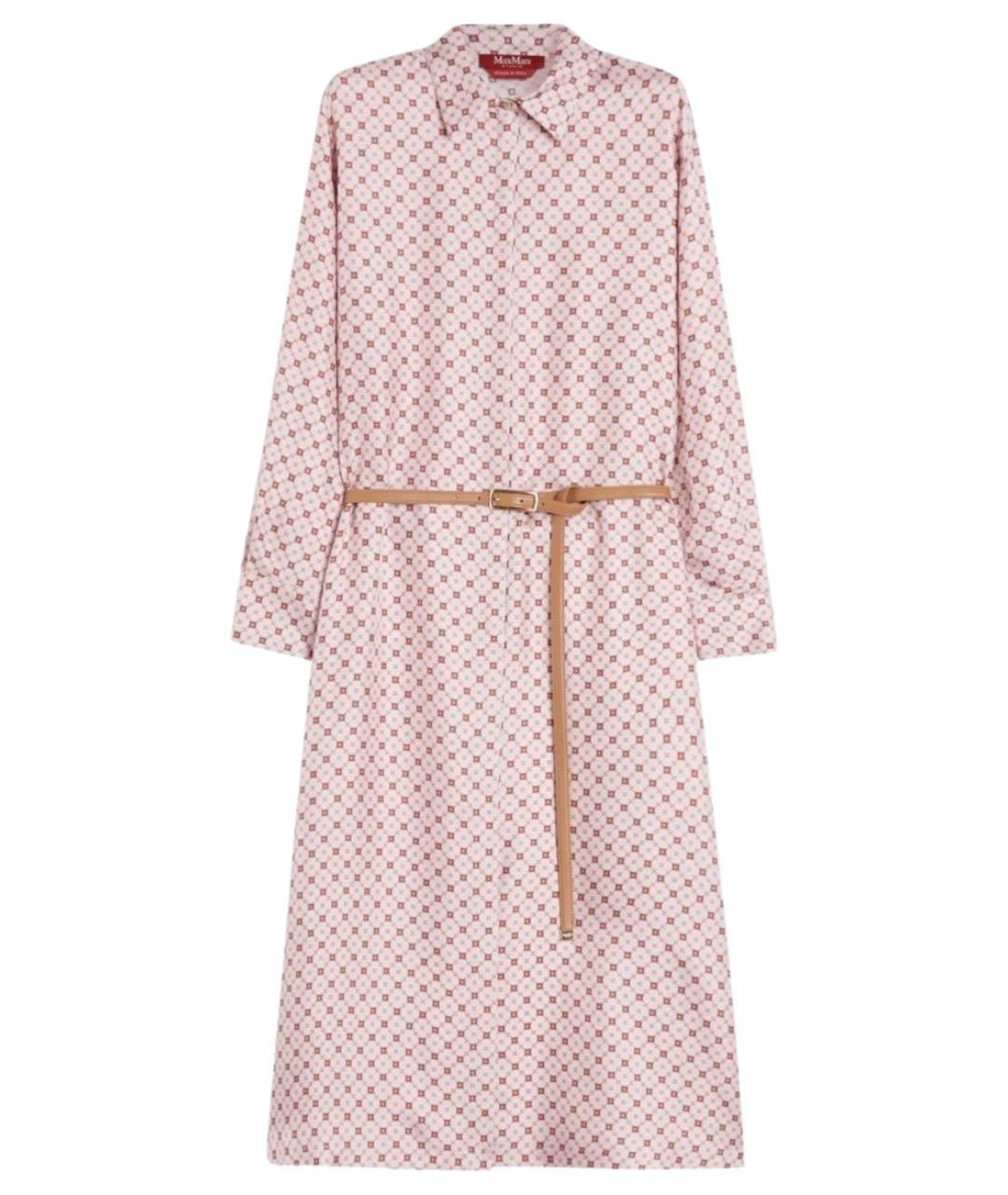 MAX MARA STUDIO Мульти шелковое повседневное платье, фото 1