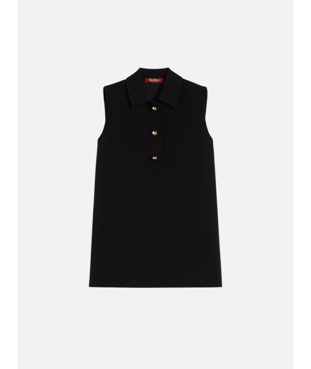MAX MARA STUDIO Черная ацетатная майка, фото 1
