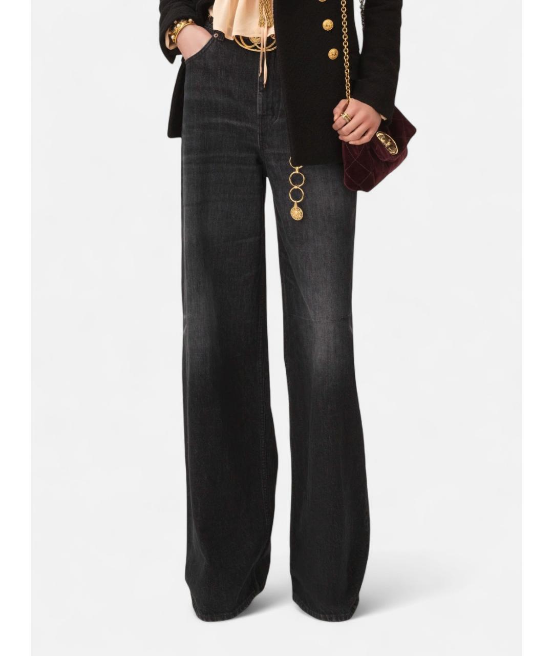 CHLOE Антрацитовые хлопковые прямые джинсы, фото 3
