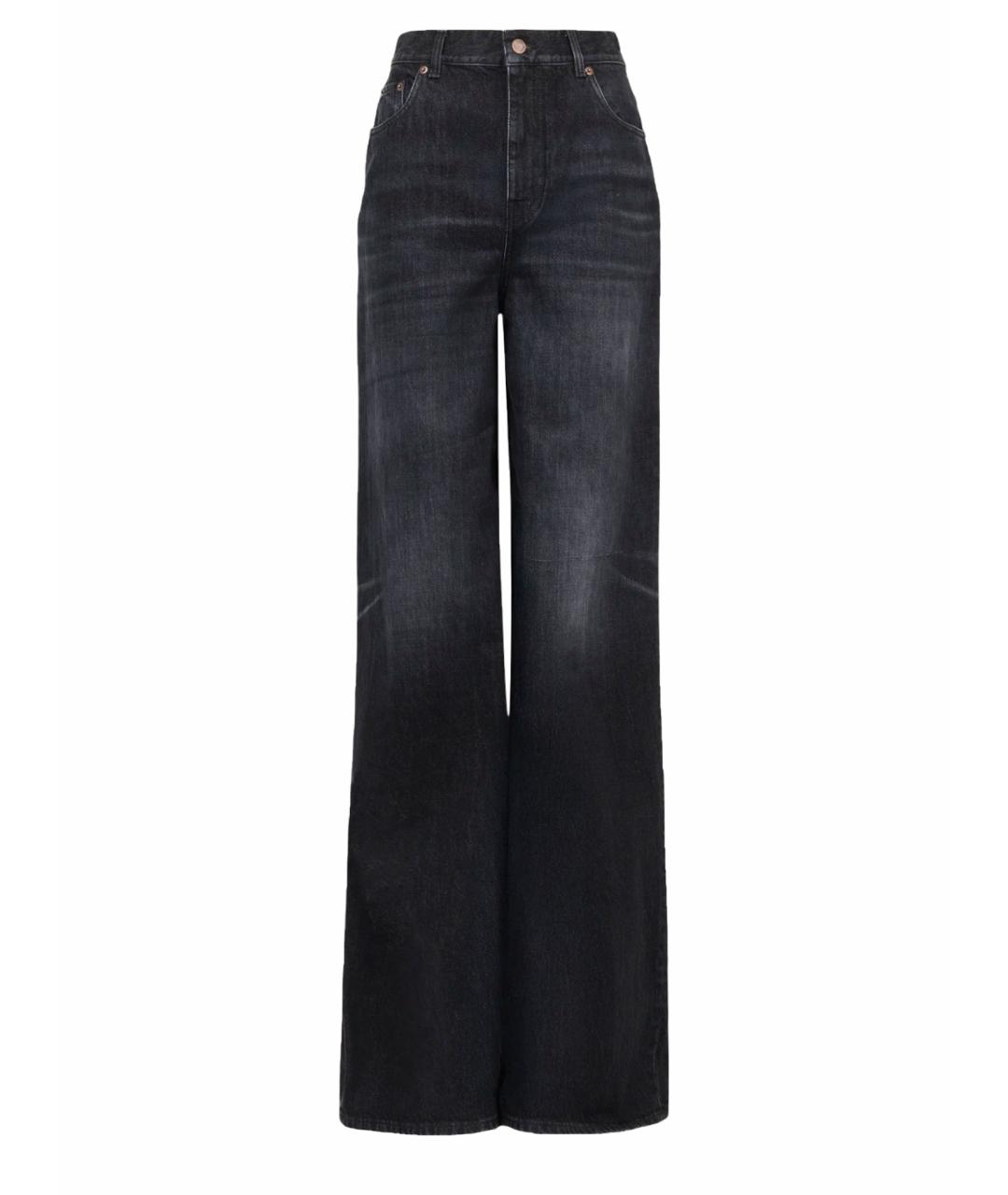 CHLOE Антрацитовые хлопковые прямые джинсы, фото 1