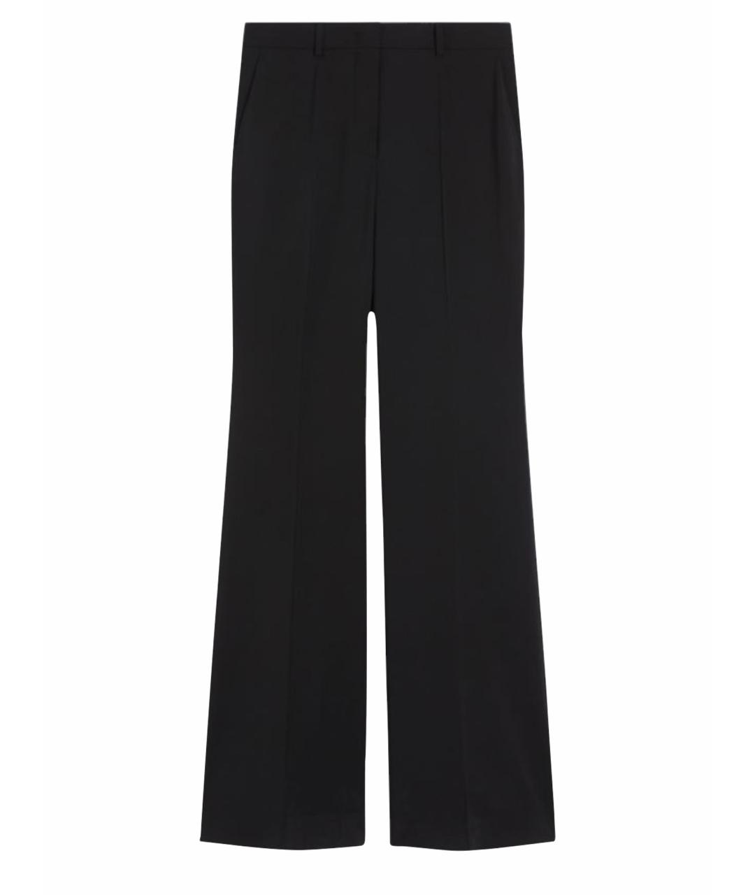 SPORTMAX Черные шерстяные прямые брюки, фото 1