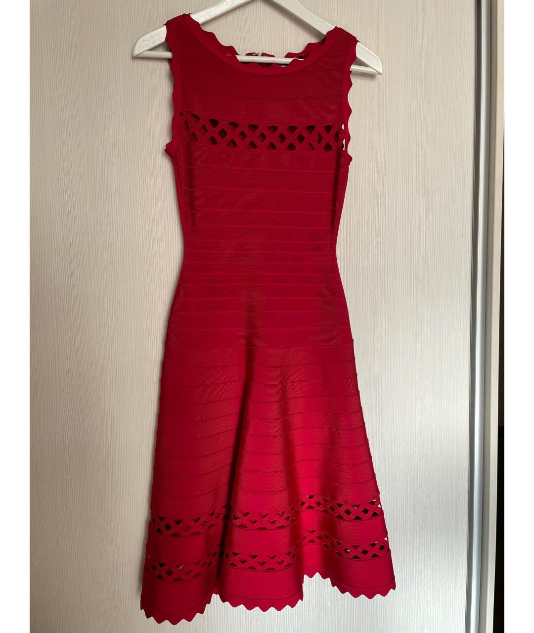 HERVE LEGER Красное вечернее платье, фото 4