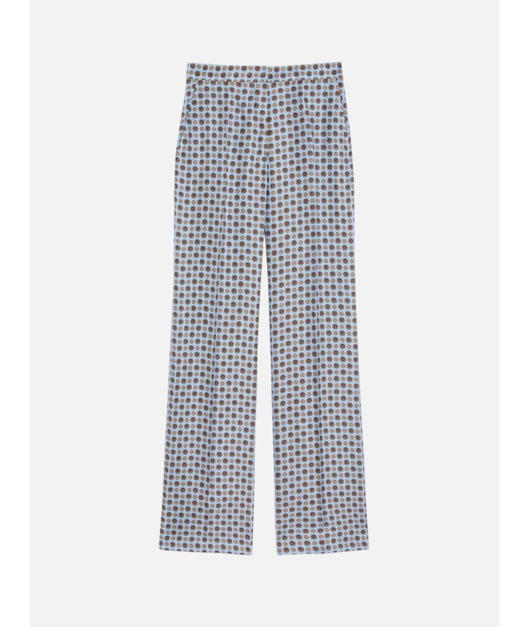MAX MARA STUDIO Мульти шелковые прямые брюки, фото 6