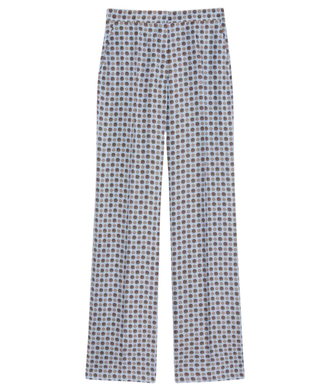MAX MARA STUDIO Мульти шелковые прямые брюки, фото 1