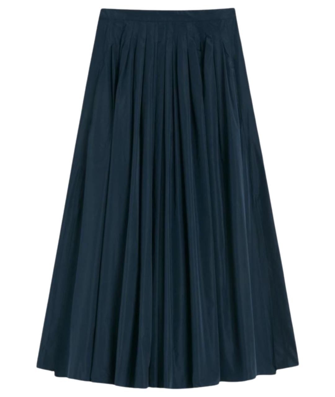 'S MAX MARA Темно-синяя полиэстеровая юбка макси, фото 1