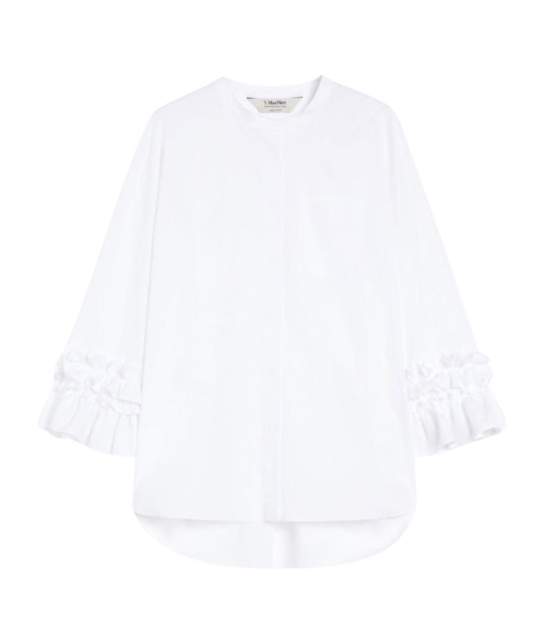 'S MAX MARA Белая хлопковая рубашка, фото 1