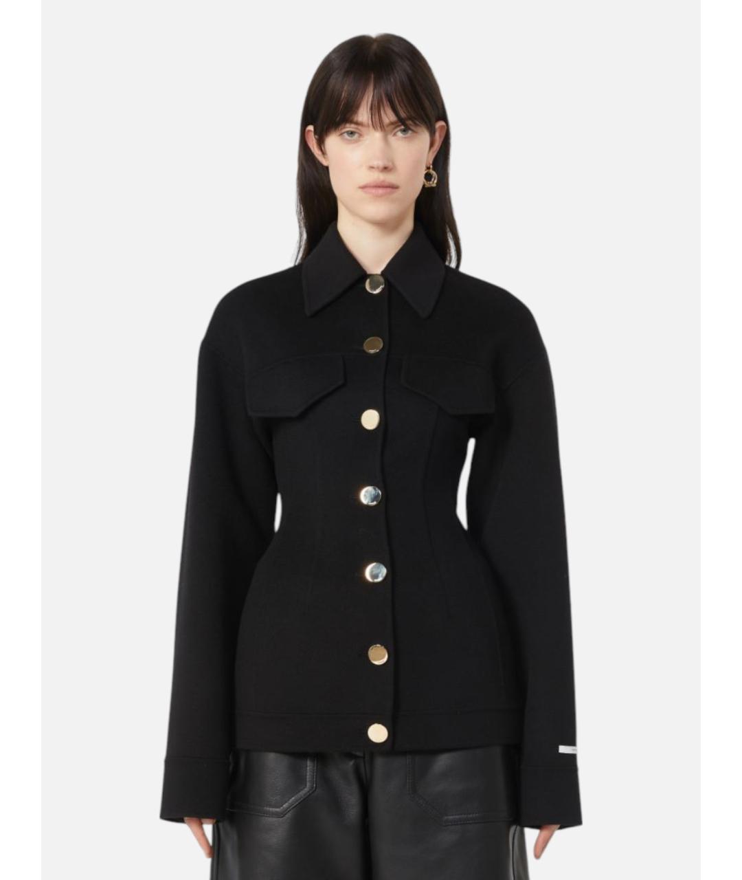 SPORTMAX Черный шерстяной жакет/пиджак, фото 5