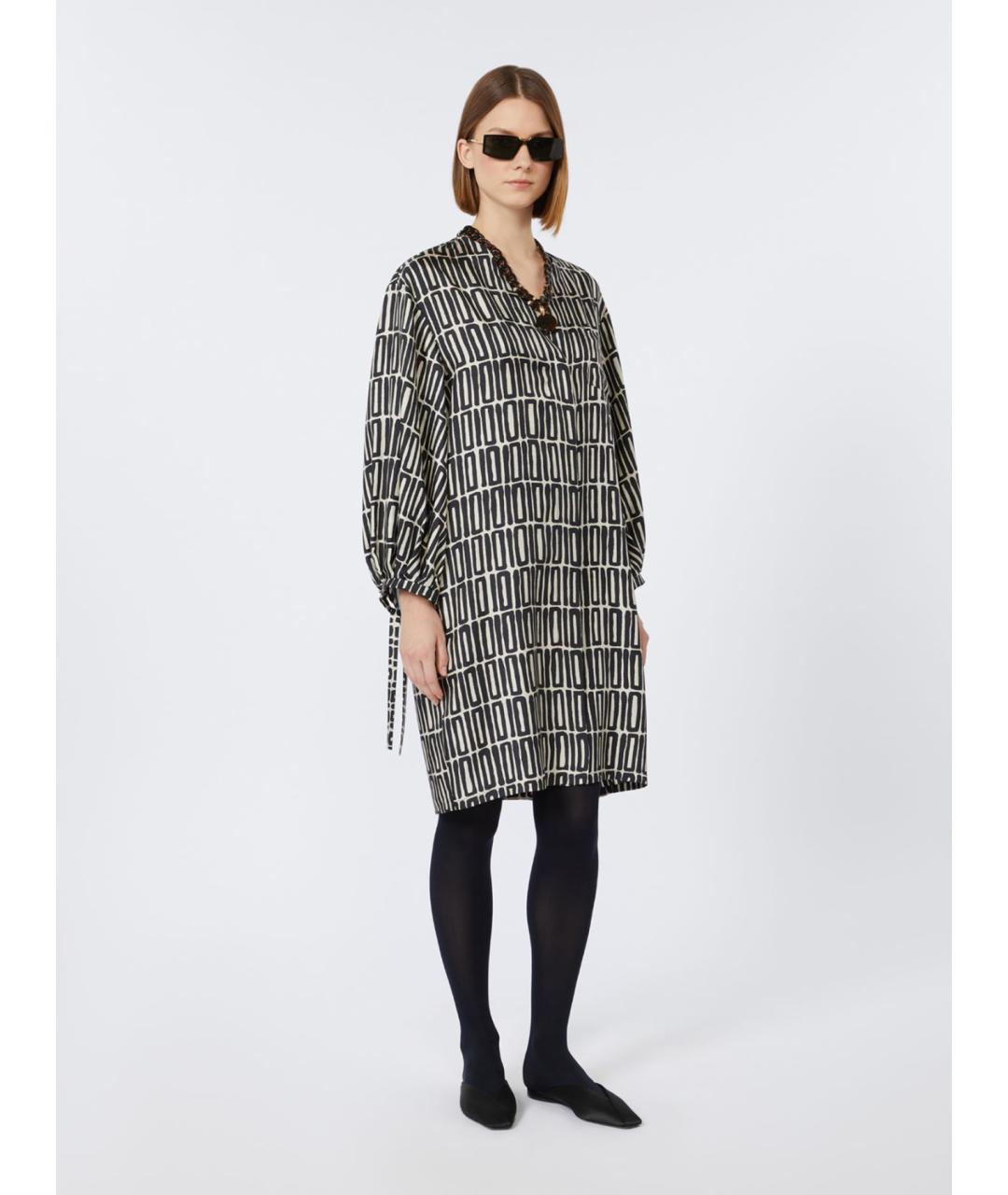 'S MAX MARA Мульти шелковое повседневное платье, фото 2
