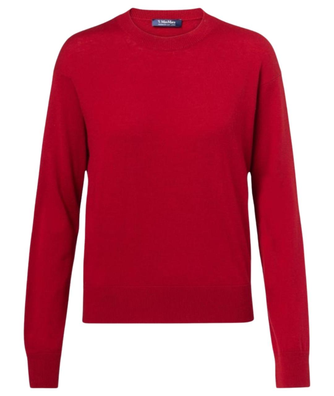 'S MAX MARA Красный шерстяной джемпер / свитер, фото 1