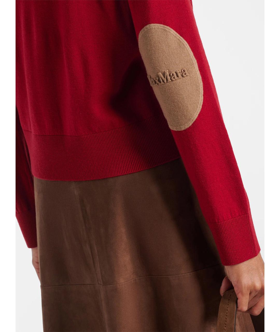'S MAX MARA Красный шерстяной джемпер / свитер, фото 5